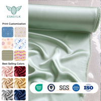 Wholesale 16/19/22MM 100% Pure Mulberry Silk Charmeuse Fabric OEKO-TEX Plain Dyed 96 Colors for Curtain Wedding Home Textile