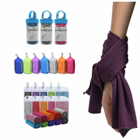 Serviette de sport en soie glacée à sensation de fraîcheur avec logo personnalisé, séchage rapide, respirante, motif en maille