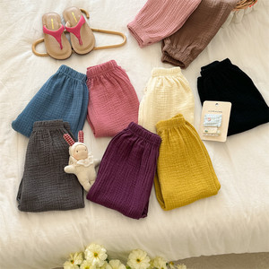 Thin Lantern Pants For Baby Unisex Breathable Harem Pants Summer Air Conditioning Pants With Label And Tags - Product Image 2