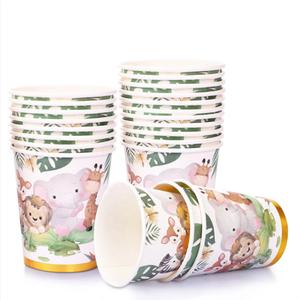 Pemasok <span class=keywords><strong>Thailand</strong></span> piring kertas sekali pakai cangkir serbet peralatan makan kit makan pesta dapat terurai untuk pernikahan dan ulang tahun - Product Image 5