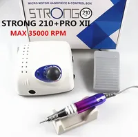 Forte perceuse à ongles 210 PRO XII 65W 35000 coupe-machine manucure perceuse à ongles électrique fraisage manucure Machine vernis lime à ongles