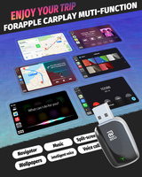 Adaptateur de voiture sans fil OEM ODM Carplay, dongle plug-and-play 2 en 1, USB, WiFi double bande, Bluetooth avec commande vocale et GPS