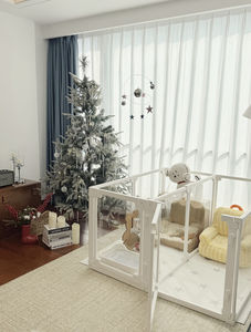 Recinto per Cani in Plastica con Chiusura a Bottone, Design Solido e Moderno, Quadrato, per Cani Medi/Piccoli, Ecologico e Sicuro, per Uso Interno ed Esterno - Product Image 5