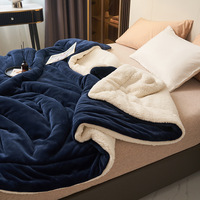 Fournisseur d'usine, style moderne, doux, nouvelle marque, épais, en peluche, 100% polyester, couverture en sherpa, couverture de lit