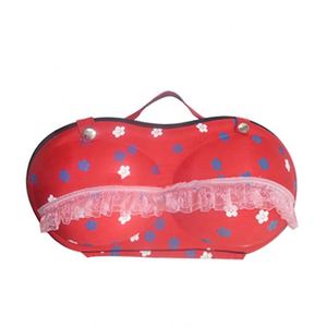 High Quality Mini <b>EVA</b> & Silicone Bra Case Wholesale Travel-friendly Tote Underwear Storage Bag Invisible Storage for Underwear - Product Image 4