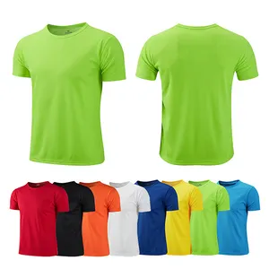 Impression personnalisée Femmes Blanc Hommes de T-shirts 100% Polyester Sport T Shirt Blouses Tops Unisexe Gym Sec Fit Plaine T Shirt