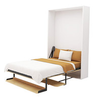 Lit mural moderne et simple, meubles de chambre à coucher pliants multifonctionnels, lit Murphy en bois massif