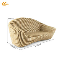 Chaises d'attente artistiques paramétriques personnalisées pour usine, bancs de luxe durables pour patio et loisirs, idéaux pour hôtels, salons et salons de beauté