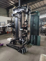 Station multifonction intégrée : Rack de musculation, Lat Pulldown, Rameur, Smith Machine, Cable Crossover, Double Blocs de Poids