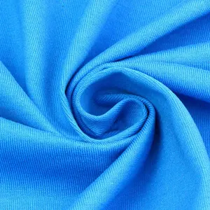 蓝色40s平纹100棉针织面料价格公斤