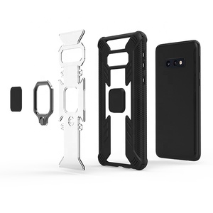 TPU del teléfono de la contraportada de la PC caso de 360 grados con imán anillo soporte para Samsung galaxy S10 lite - Product Image 5