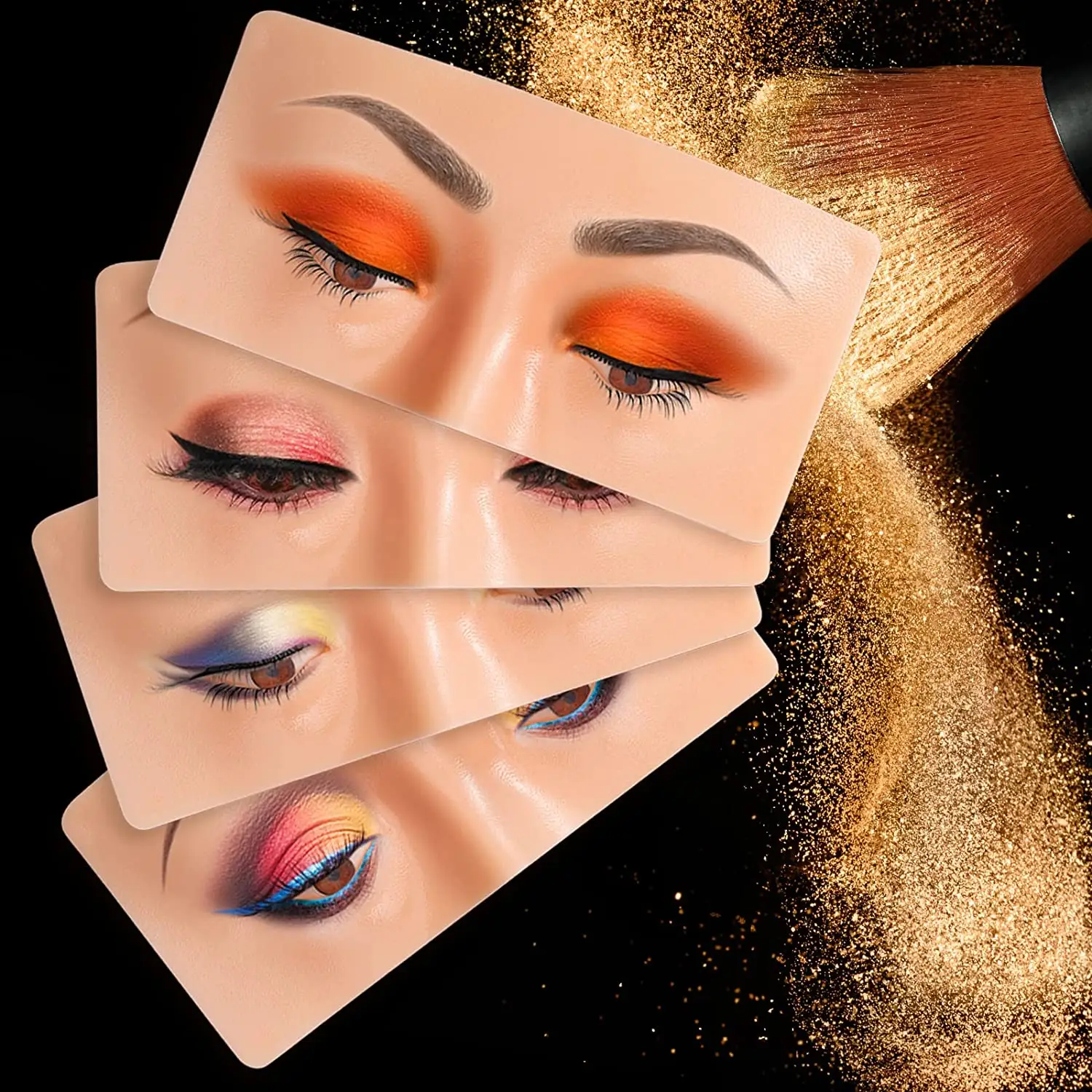 Makeup Practice Face Board 3D Realistisches Pad für Artist Board Makeup Practice Realistische Gesichtshaut Augen Make-up Übungs modell