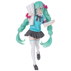 18CM Jouet Manga Figurine Statues Figures 16e Anniversaire Commémoratif Uniforme Scolaire Lunettes <span class=keywords><strong>Miku</strong></span> PVC Anime <span class=keywords><strong>Figure</strong></span> - Product Image 3