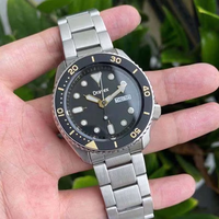 Jam Tangan Pria Klasik Mewah Stainless Steel Kristal Safir Bezel Berputar Luminous Tahan Air Seikot 5 Jam Tangan Mekanik Olahraga