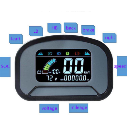 FY Series Electric Digital Domestic Hour Meter Speed Meter Odometer Cluster 48V Lcd Cluster