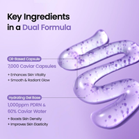 Crème en capsules de caviar OEM ODM, éclaircissante, hydratante, rajeunissante, anti-âge, gel de soin du visage PDRN pour le soin de jour et de nuit