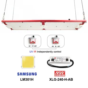 मूल एलईडी सैमसंग LM301H 395nm + 730nm + 660nm 240w प्रकाश बढ़ने का नेतृत्व किया