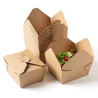 Contenants alimentaires jetables en papier kraft étanches imprimés UV biodégradables recyclables personnalisables pour le chewing-gum à sushi