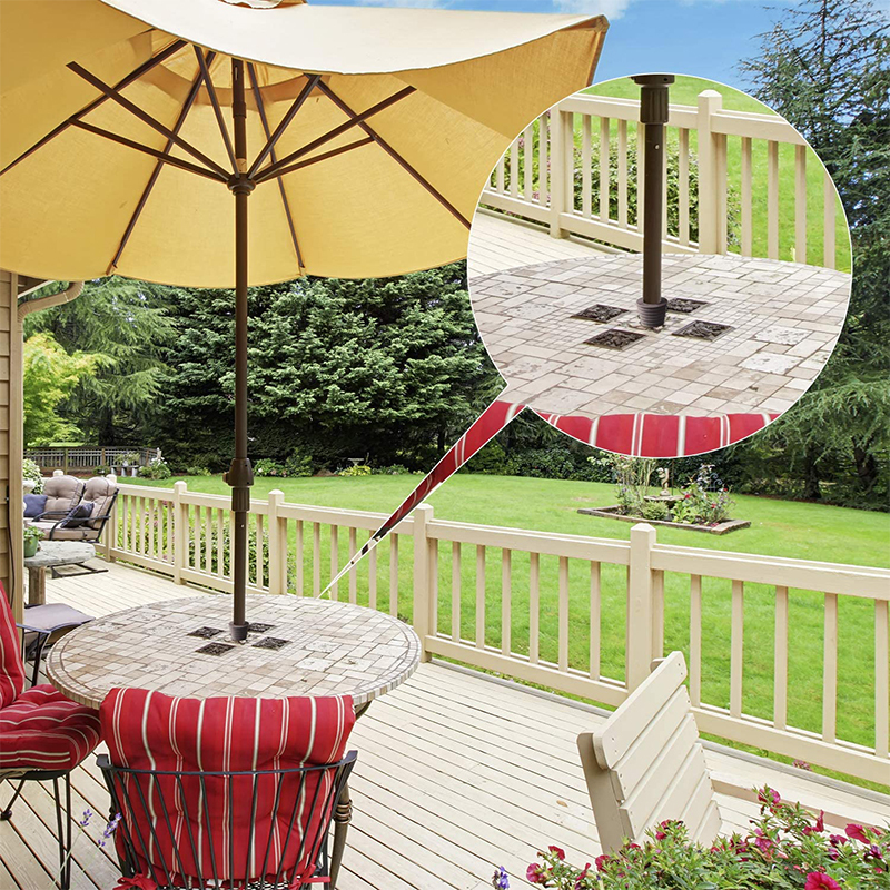 hole size for patio umbrella PEUTIER 3pcs Parasol Ring Plug and Cap Set, Table Umbrella Hole Insert Ring Outdoors Patio Umbrella Table Garden Deck Yard Fits 2
