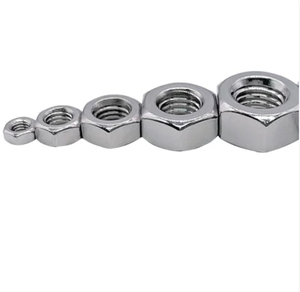 LeGood 304 Stainless Steel Hex <b>Lock</b> Nuts #2-56 Plain Finish - Product Image 4