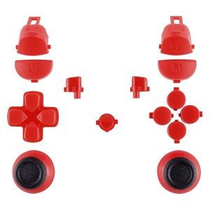 EXtremeRate Matt Red 14in1 Button Kits Compatible With <b>PS4</b> Gen2 <b>Controller</b> - Product Image 1