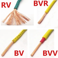 Vente en gros de fil électrique isolé en PVC pur cuivre 2.5mm 4mm 10mm 25mm câble électrique solide toronné quantité minimale de commande 100m