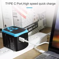 Adaptateur de voyage universel multi-prises Wontravel avec rallonge USB et prise secteur 1840W