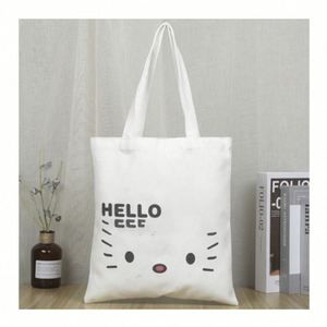 Bolsa de Compras de Lona de Algodón Reutilizable Ecológica de Diseño, con Logotipo Personalizado, Estilo Vintage para Damas, para Primavera, en Oferta - Product Image 1