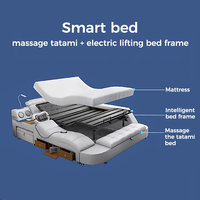 Lit double 1,8 mètre en cuir et bois, multifonctionnel, avec rangement intelligent, mobilier de chambre à coucher, modèle populaire 2026