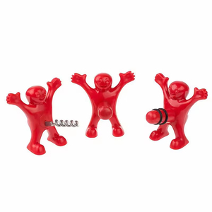 Gran oferta, herramientas de barra novedosas, tapón de corcho de botella de vino, tapón de vino divertido para hombre feliz, abridor de cerveza Perky - Product Image 3