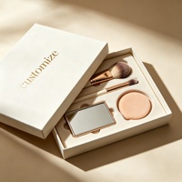 Boîte à maquillage personnalisée de luxe avec insert floqué, boîte cadeau rigide en carton magnétique pour l'emballage des pinceaux et des palettes cosmétiques