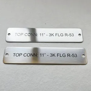 Custom Etched Engraved 304 Stainless Steel Nameplate With Black Painted Brushed