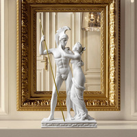 Statue en résine artisanale et peinte à la main, représentant une déesse guerrière nordique grecque, art populaire, décoration d'intérieur, Vénus Mars