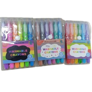 Crayons de couleur vibrants lavables et hydrosolubles grande capacité pour l'exportation ; Bâtons de dessin rotatifs ; Stylos de peinture anti-bavures - Product Image 3
