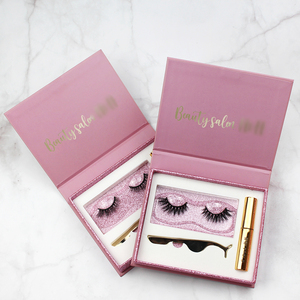 Eyelashes Eyelash Glue Pen America Warehouse Eyelashes Box Packaging 25mm Wholesale Mink Lashes Free Sample Eyelash Glue Pen Custom Eyelash Box