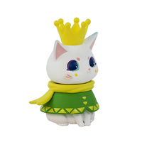 Figurine de collection en PVC Chat Royal Fantaisie, jouet artistique, poupée chaton mignonne, cadeau, en stock, personnalisation OEM, vente en gros d'usine
