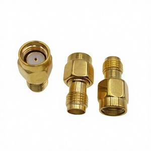 Adaptateur coaxial RF droit à polarité inversée RP, boîtier en laiton, à filetage unique, avec verrouillage, <span class=keywords><strong>prise</strong></span> femelle vers fiche mâle, fourni par l'usine - Product Image 1