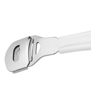 Stainless Steel Foot Scraper Callus Remover Pedicure Tool White Blade Replaceable Made In China - Product Image 3