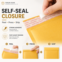 Matériel d'emballage pour le transport de marchandises, sac à bulles en verre jaune pour modèle de maison miniature, bande auto-adhésive antichoc