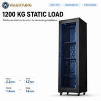Serveur Rack Médical Certifié OEM & ODM 42U, 600x1000mm, Porte Verrouillable en Maille/Vitre, pour Stockage de Dossiers Médicaux
