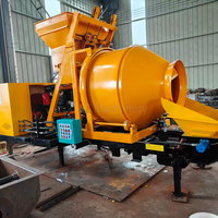 Bétonnière diesel avec pompe, capacité de 30 m3/h, certifiée CE, pour le coulage de fondations de bâtiments bas