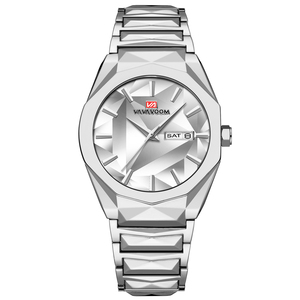 นาฬิกาข้อมือสแตนเลสสตีลทรงเพชร ตัวเรือนควอตซ์ กันน้ำ แฟชั่นหรูหรา - Product Image 4