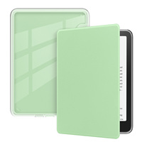 Étui de tablette en cuir PU de haute qualité pour Kindle Paperwhite 10e/11e/12e génération 658 Lite avec dos en acrylique transparent