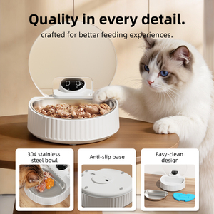 Recipiente Aislado para Almacenamiento de Comida para Mascotas con Paquete de Hielo para Mantener la Comida Húmeda Fresca, Diseño Redondeado de Plástico para Perros - Product Image 2