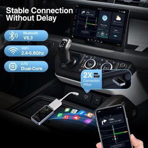 FUAllwin อะแดปเตอร์ USB CarPlay ไร้สายดองเ<span class=keywords><strong>ก</strong></span>ิล-ใช้ได้ทั่วไป1ปีรับประ<span class=keywords><strong>ก</strong></span>ัน<span class=keywords><strong>ก</strong></span>ารควบคุมด้วยเสียง & Wi-Fi แบบดูอัลแบนด์สำหรับรถยนต์ - Product Image 4