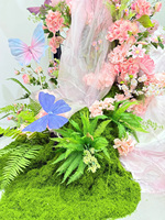 M-97 Papillon géant en organza fait main, grand papillon artificiel en gaze, accessoires décoratifs pour la décoration de mariage