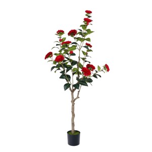 Arbre artificiel de camélia Dream Castle, 100-200 cm, décoration d'intérieur, plante en pot - Product Image 5