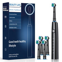 Cepillo de Dientes Eléctrico Sónico Personalizado con 5 Modos, Cerdas Suaves, IPX7, Recargable, Blanqueador Dental, Automático, para Viaje