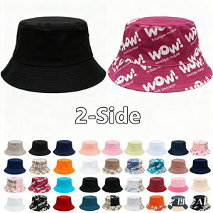 Sombrero de Pescador Reversible de Doble Cara al por Mayor, Sombreros Personalizados Bordados con Ala Ancha de Algodón para Hombre y Mujer - Product Image 2