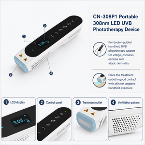 Lámpara UVB LED de 308nm Portátil y Compacta CN-308P1 con Área de Irradiación de 2.5cm2 para el Cuidado del <span class=keywords><strong>Eczema</strong></span>, la Psoriasis y el Vitiligo - Product Image 5